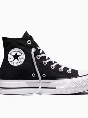 Converse Chuck Taylor platform high tops, black, sz US 5.5